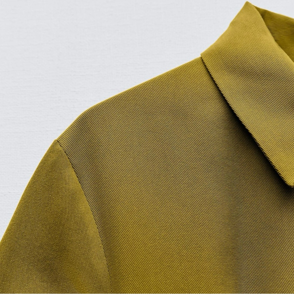 Zara olive green mini dress - Picture 2 of 4